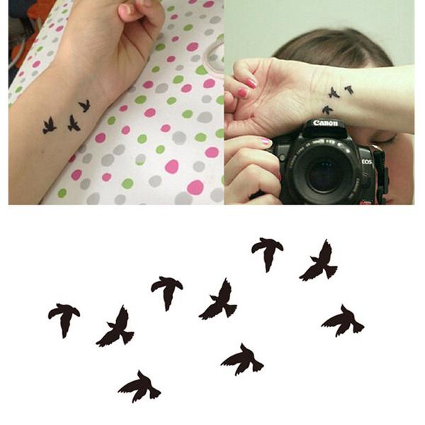 Crows Body Art Temporary Tattoo