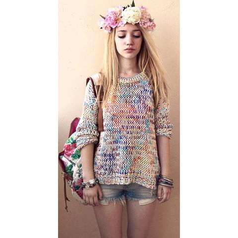 Rainbow Handknitted Sweater