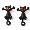 Through Your Ear Hanging Cat Earrings