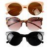 Round Half Frame Cat Eye Sunglasses