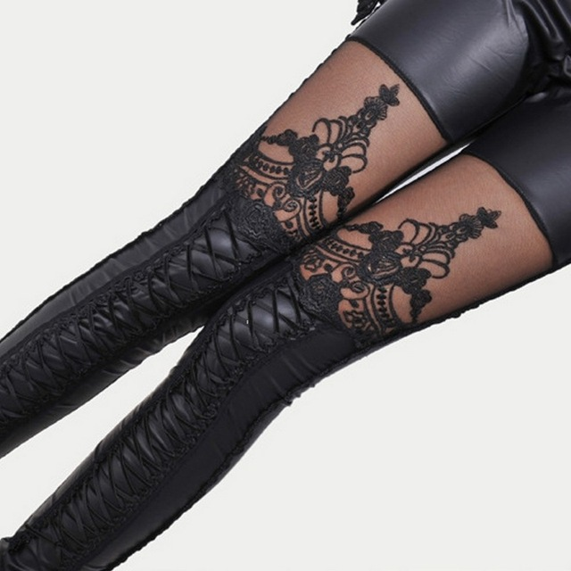 Goth leather leggings cheap