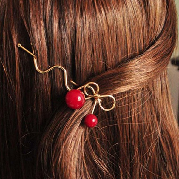 Red Cherry Hairclip