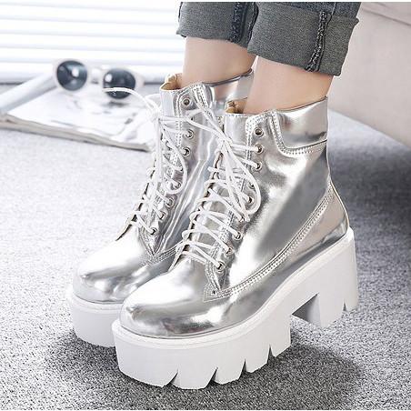 Chrome best sale platform heels
