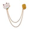 Cat Planets Chain Brooch