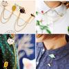 Cat Planets Chain Brooch