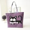 Cat With Fish In Mouth Tote Bag
