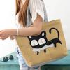 Cat With Fish In Mouth Tote Bag