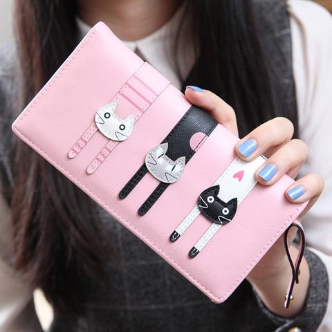 3 Cats Leather Wallet