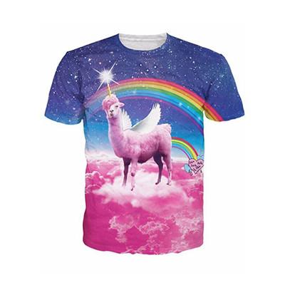 Pink Lama Unicorn Unisex T-Shirt