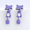 Through Ear Cat Earrings