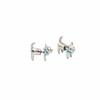 Through Your Ear Pearl Cat Earrings
