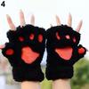 Furry Fingerless Paws Gloves