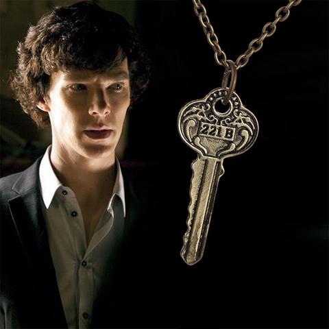Sherlock 221B Key Necklace