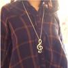 Treble Clef Music Necklace