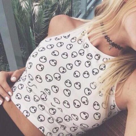 Alien Face Crop Top