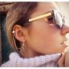 Leaf Clip On Stud Earrings