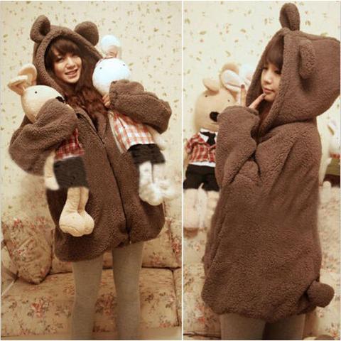 Warm Bear Coat With Ears