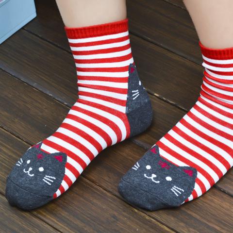 Striped Cat Socks