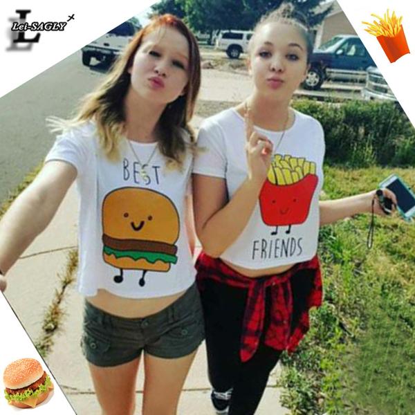 Hamburger And French Fries BFF T-shirt