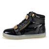 Glowing Black & Gold LED Shoes