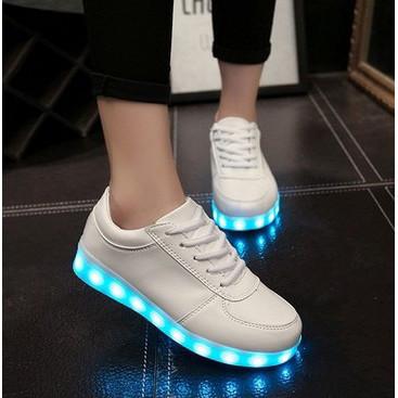 ELECTRIC STYLES LIGHT UP HIGH TOP BOLT WHITE LED SNEAKERS SHOES SIZE  K1/W3-M15 - Fearless Apparel