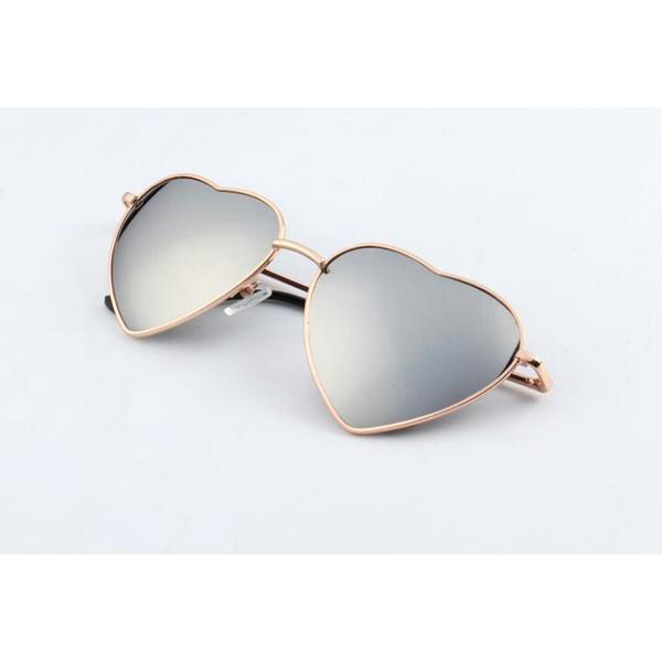 Mirrored best sale heart sunglasses