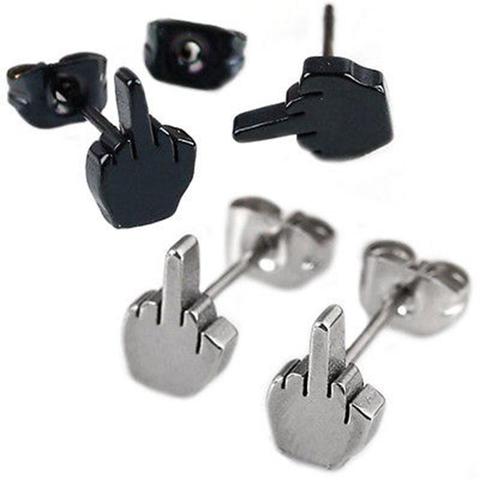 Middle Finger Studs Earring